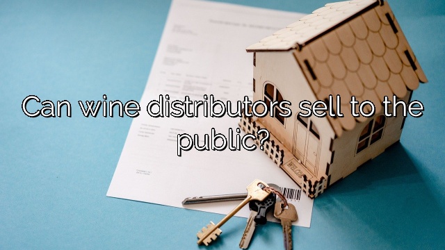 Can wine distributors sell to the public?
