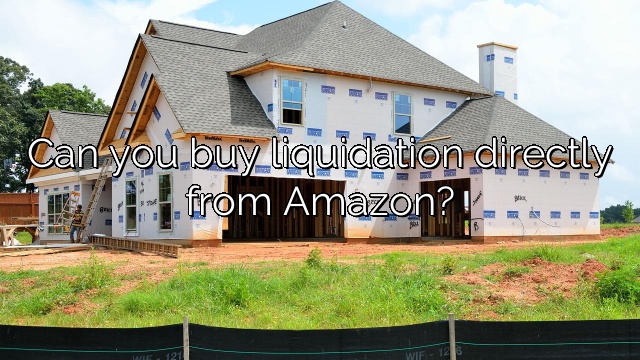 Can you buy liquidation directly from Amazon?