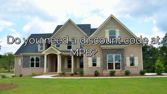 Do you need a discount code at MPB?