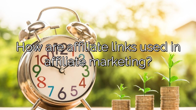 How are affiliate links used in affiliate marketing?