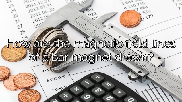 How are the magnetic field lines of a bar magnet drawn?