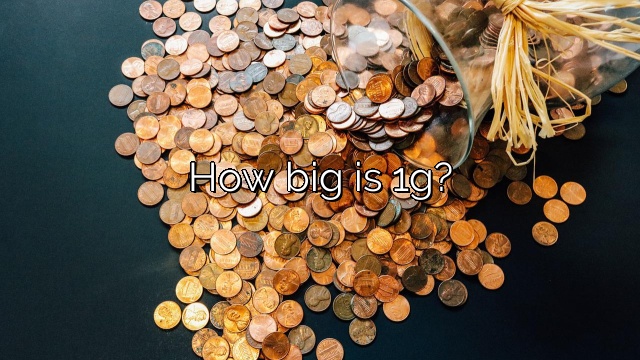 How big is 1g?