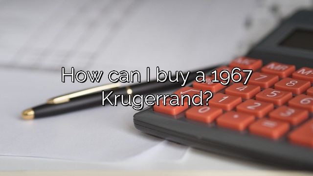 How can I buy a 1967 Krugerrand?