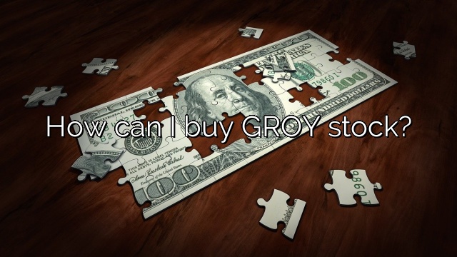 How can I buy GROY stock?