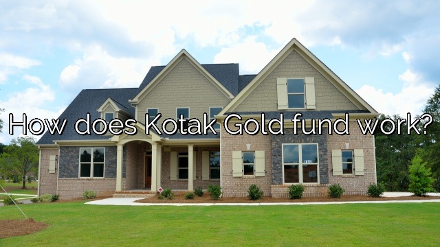 How does Kotak Gold fund work?