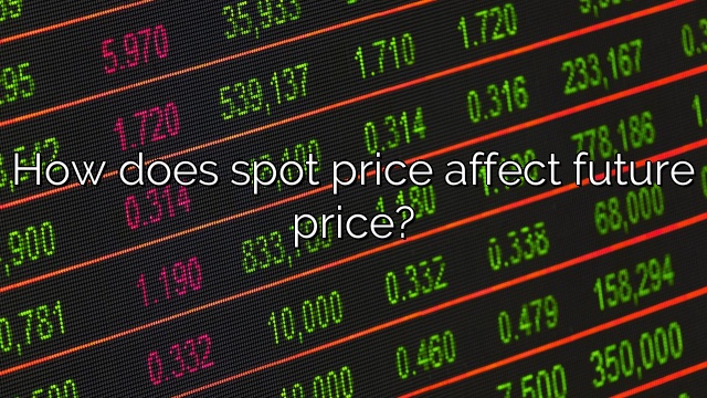 How does spot price affect future price?