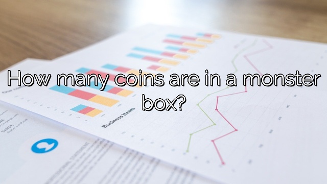 How many coins are in a monster box?