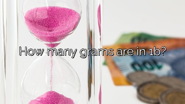 How many grams are in 1b?