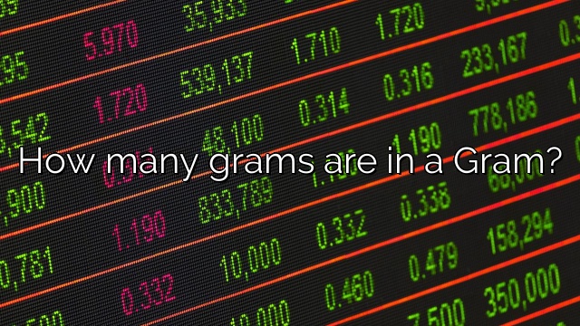 How many grams are in a Gram?