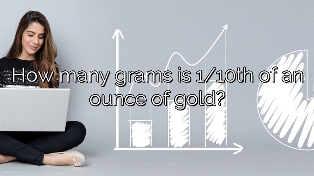 How many grams is 1/10th of an ounce of gold?