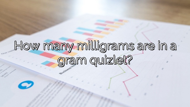 How many milligrams are in a gram quizlet?