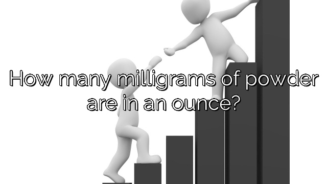 How many milligrams of powder are in an ounce?