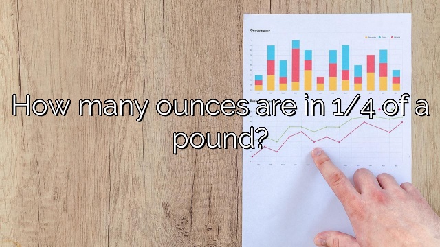 How many ounces are in 1/4 of a pound?