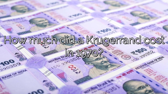 How much did a Krugerrand cost in 1970?