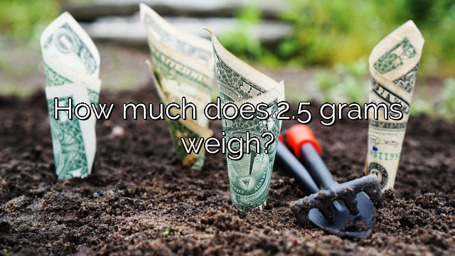 How much does 2.5 grams weigh?