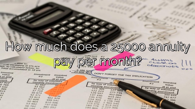 How much does a 25000 annuity pay per month?