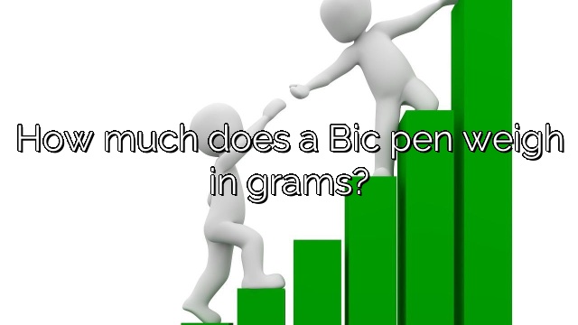 How much does a Bic pen weigh in grams?