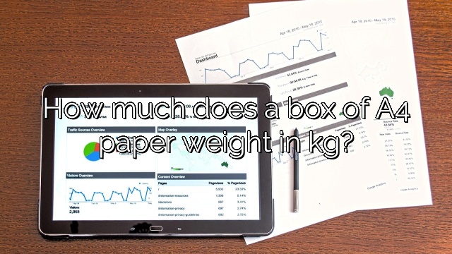How much does a box of A4 paper weight in kg?