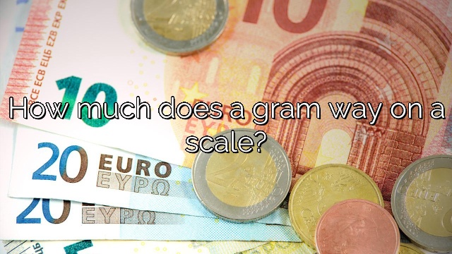 How much does a gram way on a scale?