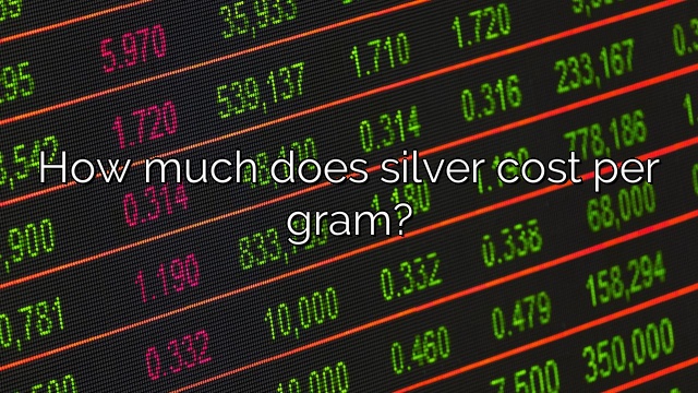 How much does silver cost per gram?