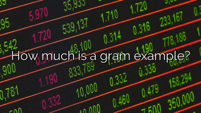 How much is a gram example?