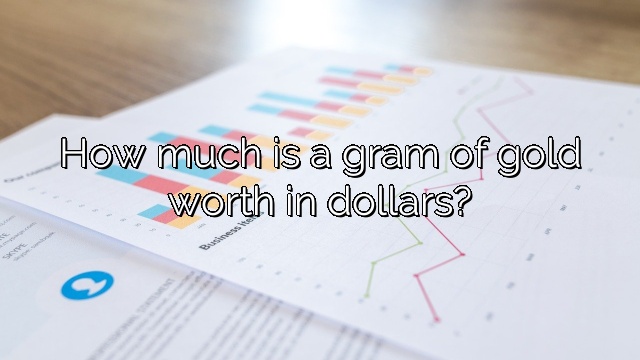 How much is a gram of gold worth in dollars?
