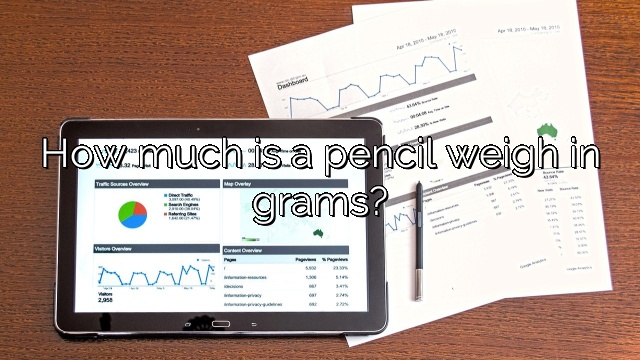 How much is a pencil weigh in grams?