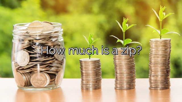 How much is a zip?