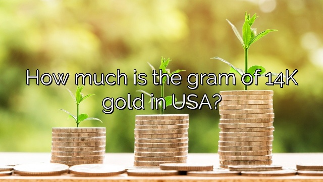 How much is the gram of 14K gold in USA?