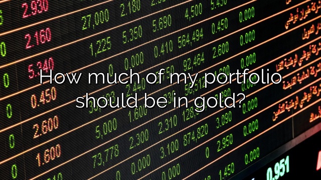 How much of my portfolio should be in gold?
