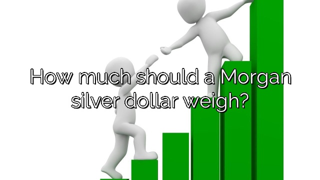 How much should a Morgan silver dollar weigh?