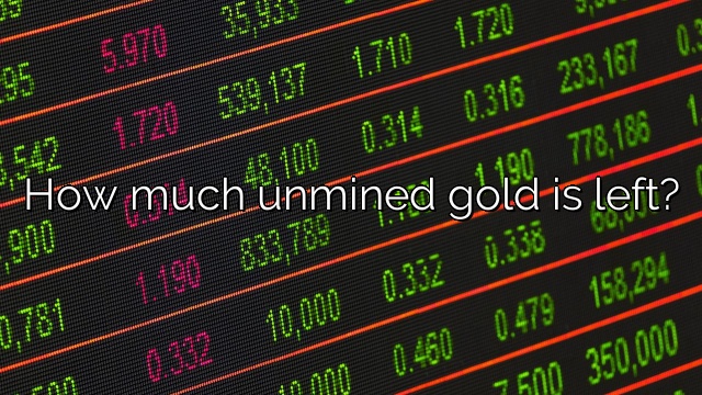 How much unmined gold is left?