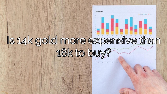 Is 14k gold more expensive than 18k to buy?