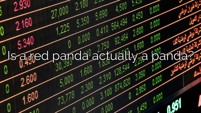 Is a red panda actually a panda?