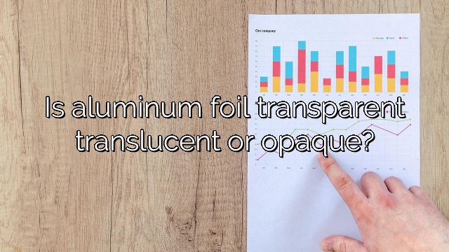 Is aluminum foil transparent translucent or opaque?