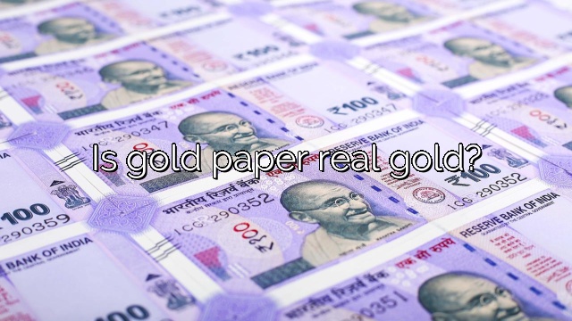 Is gold paper real gold?