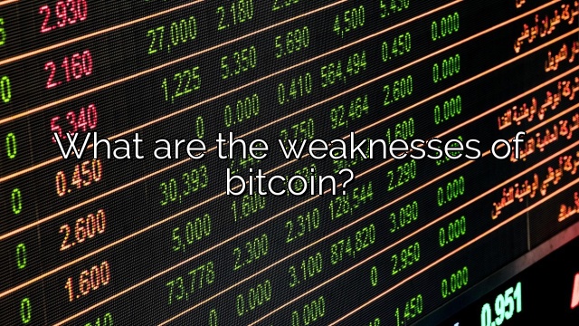 What are the weaknesses of bitcoin?