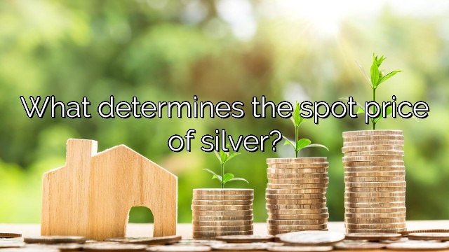 What determines the spot price of silver?