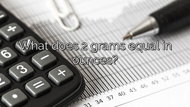 What does 2 grams equal in ounces?