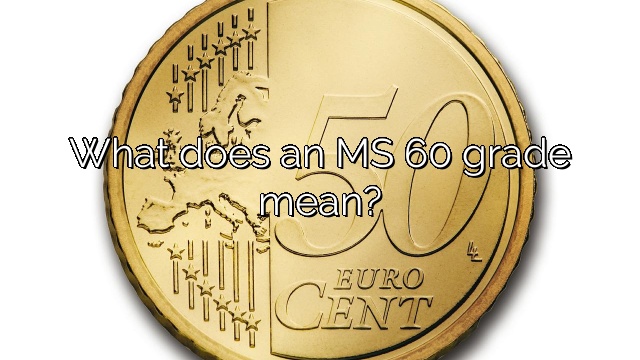 What does an MS 60 grade mean?
