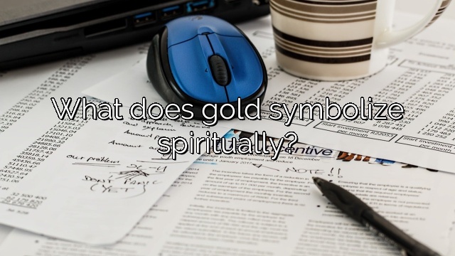 What does gold symbolize spiritually?