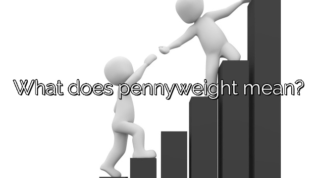 What does pennyweight mean?