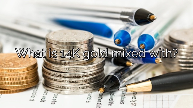 What is 14K gold mixed with?