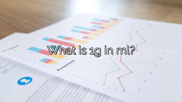 What is 1g in ml?
