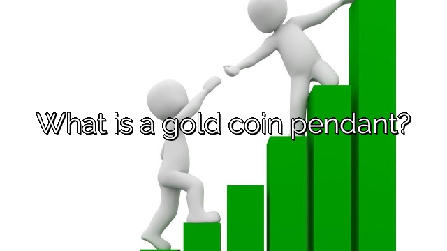 What is a gold coin pendant?