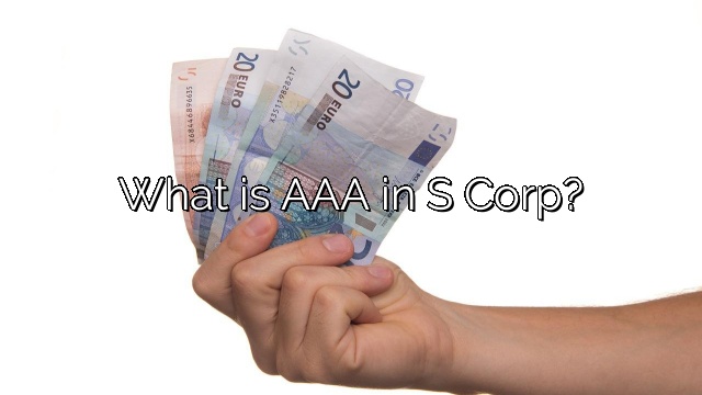 What is AAA in S Corp?