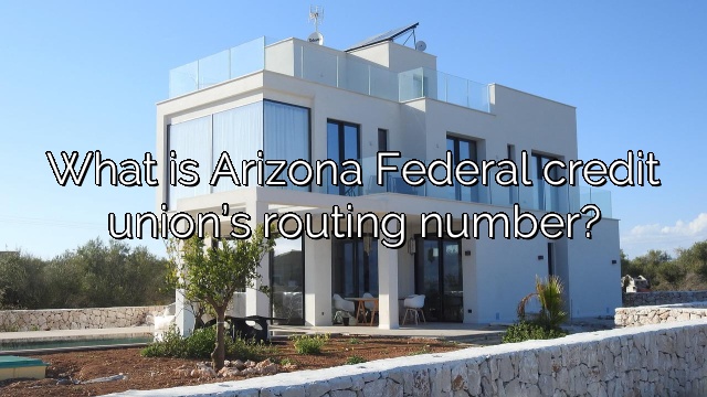 What is Arizona Federal credit union’s routing number?