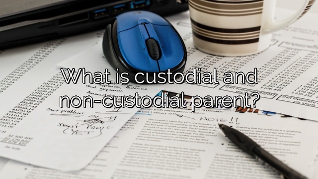 What is custodial and non-custodial parent?