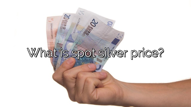 What is spot silver price?