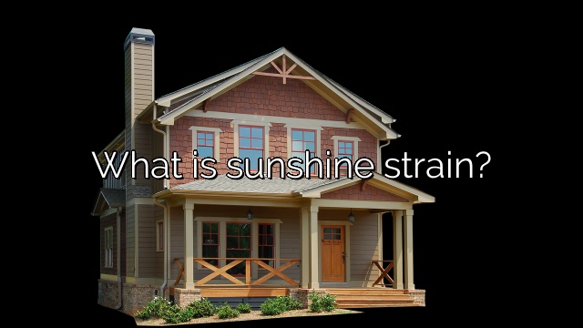 What is sunshine strain?